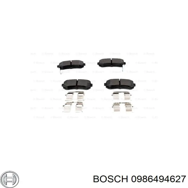 Задние тормозные колодки 0986494627 Bosch