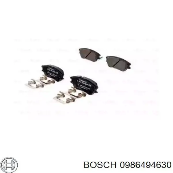 0 986 494 630 Bosch колодки тормозные передние дисковые