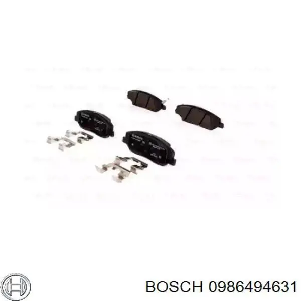 Передние тормозные колодки 0986494631 Bosch