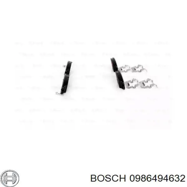 Передние тормозные колодки 0986494632 Bosch