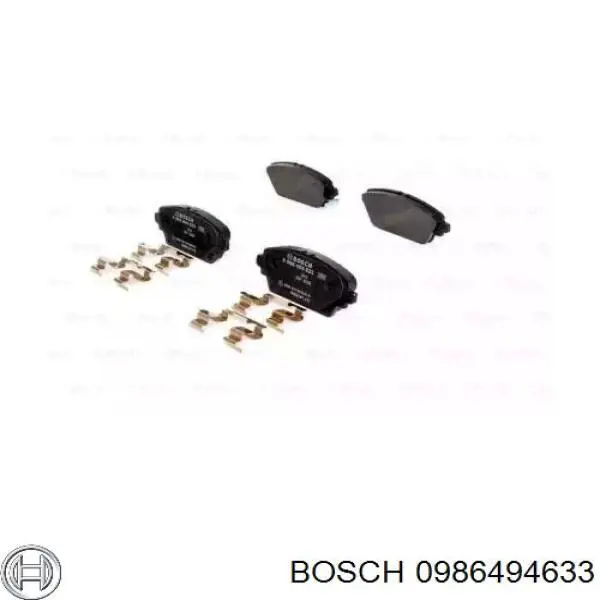 0 986 494 633 Bosch передние тормозные колодки