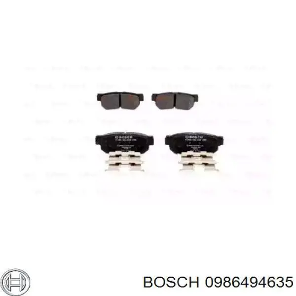 Колодки гальмові задні, дискові 0986494635 Bosch