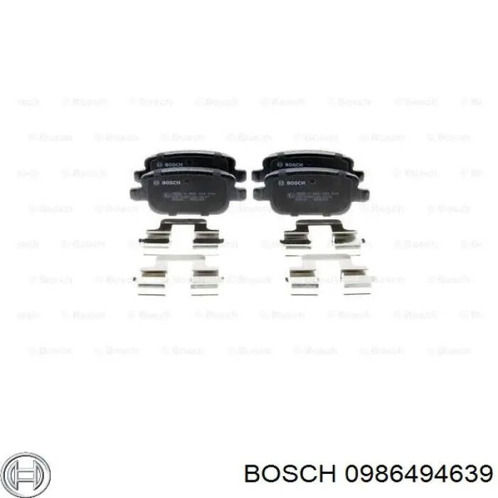 Задние тормозные колодки 0986494639 Bosch