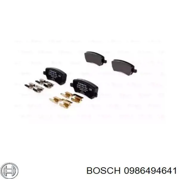 Задние тормозные колодки 0986494641 Bosch