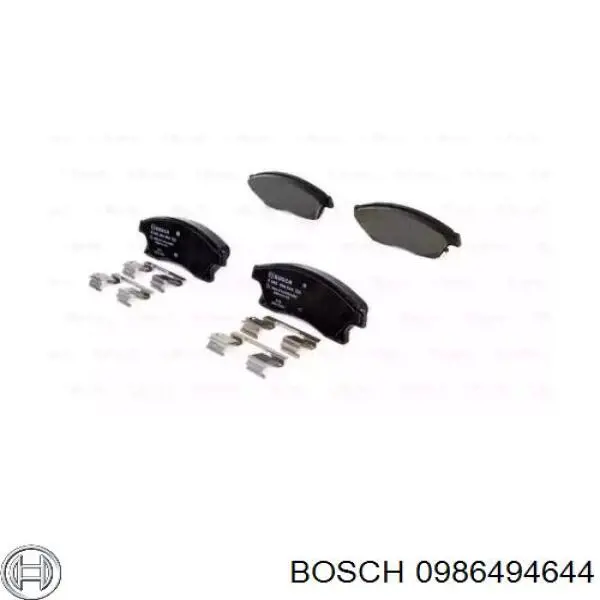 0 986 494 644 Bosch передние тормозные колодки