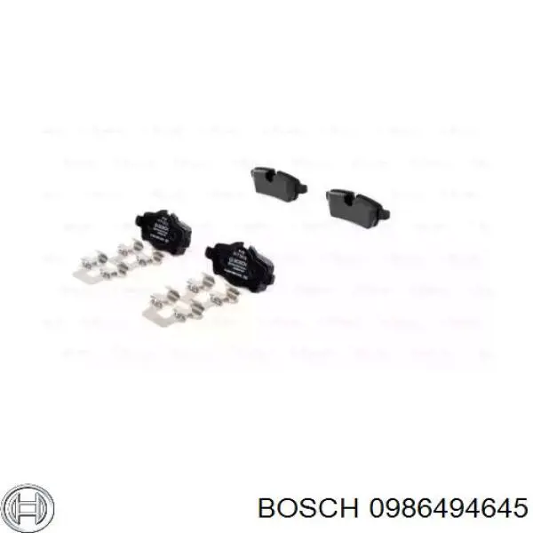 Задние тормозные колодки 0986494645 Bosch