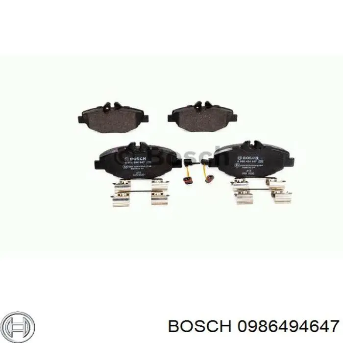 0 986 494 647 Bosch колодки тормозные передние дисковые