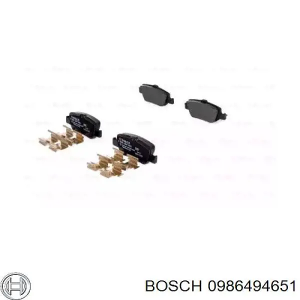 0 986 494 651 Bosch задние тормозные колодки