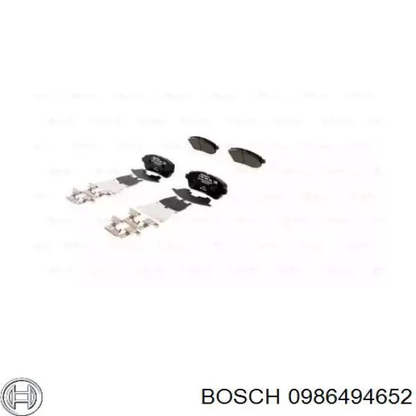 0 986 494 652 Bosch колодки тормозные передние дисковые