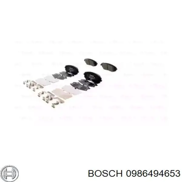 0 986 494 653 Bosch колодки тормозные передние дисковые