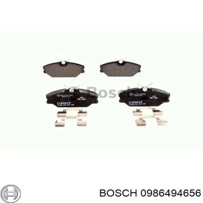 Колодки гальмівні передні, дискові 0986494656 Bosch