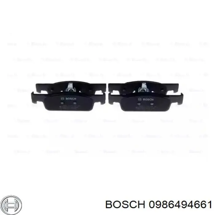 Колодки гальмівні передні, дискові 0986494661 Bosch