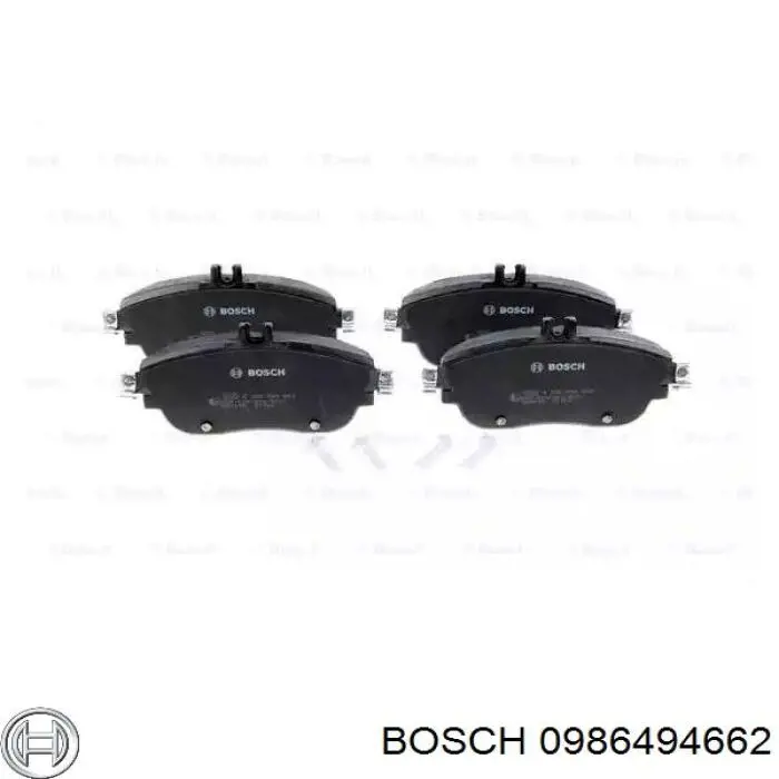 Передние тормозные колодки 0986494662 Bosch