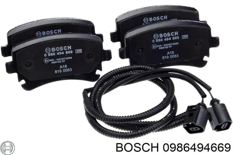 Колодки дисковые  Bosch 0986494669 цена, от 27.30 USD