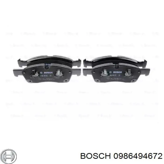 Передние тормозные колодки 0986494672 Bosch