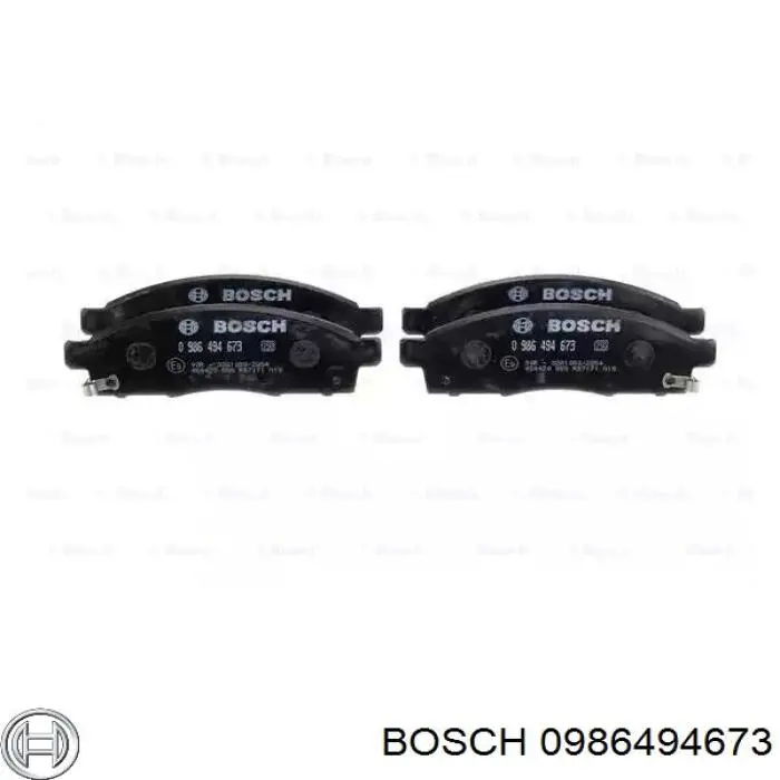 Передние тормозные колодки 0986494673 Bosch