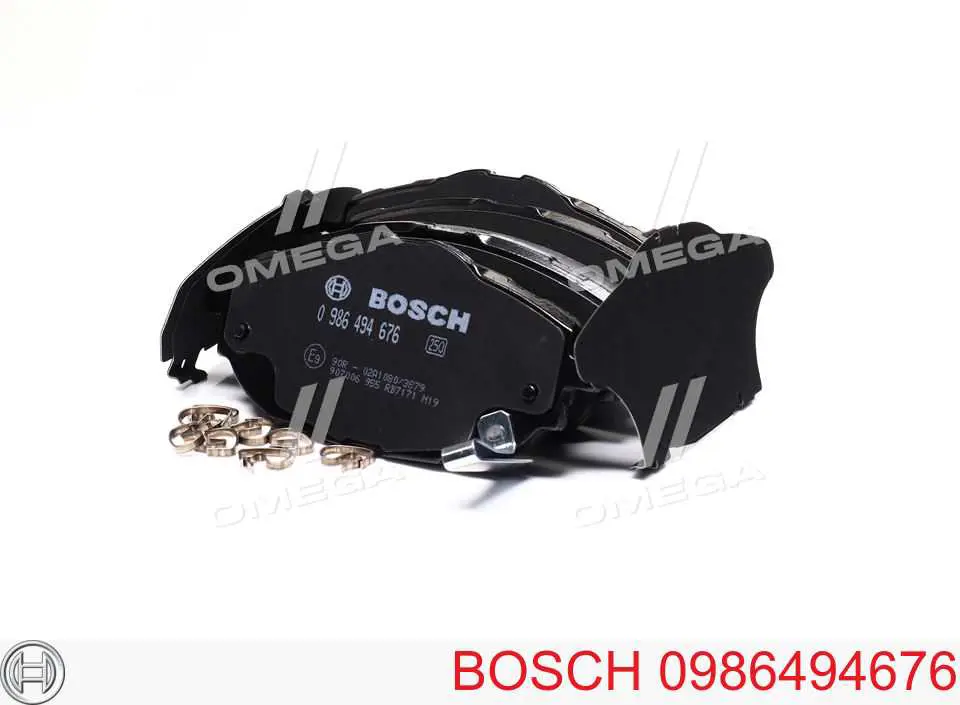 0986494676 Bosch sapatas do freio dianteiras de disco