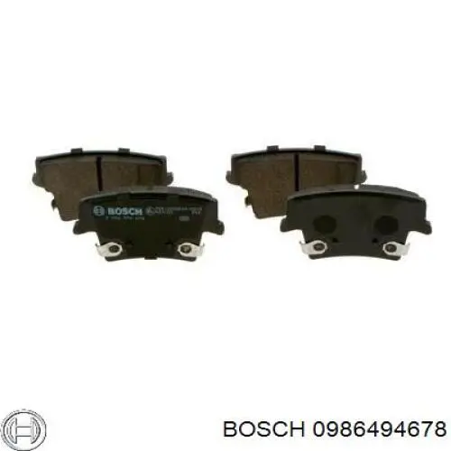 Задние тормозные колодки 0986494678 Bosch