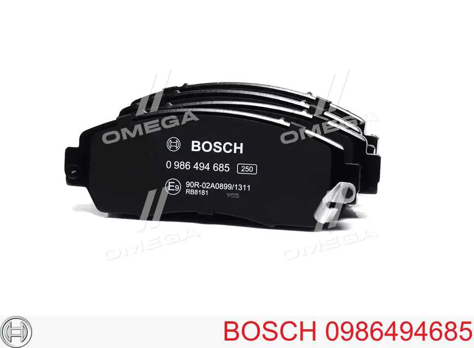0986494685 Bosch sapatas do freio dianteiras de disco