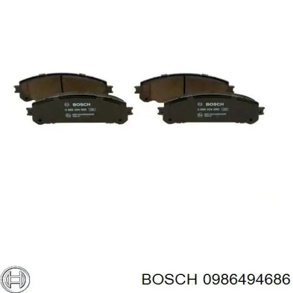 0986494686 Bosch sapatas do freio dianteiras de disco