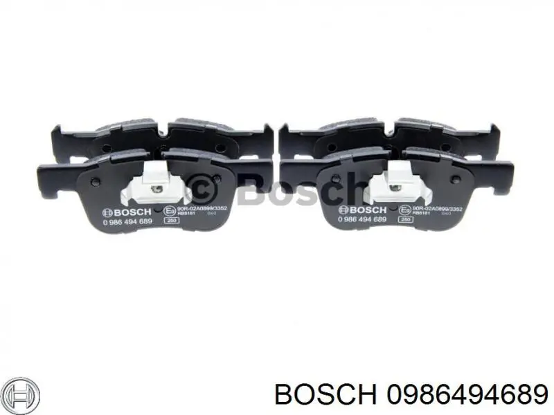 0986494689 Bosch sapatas do freio dianteiras de disco