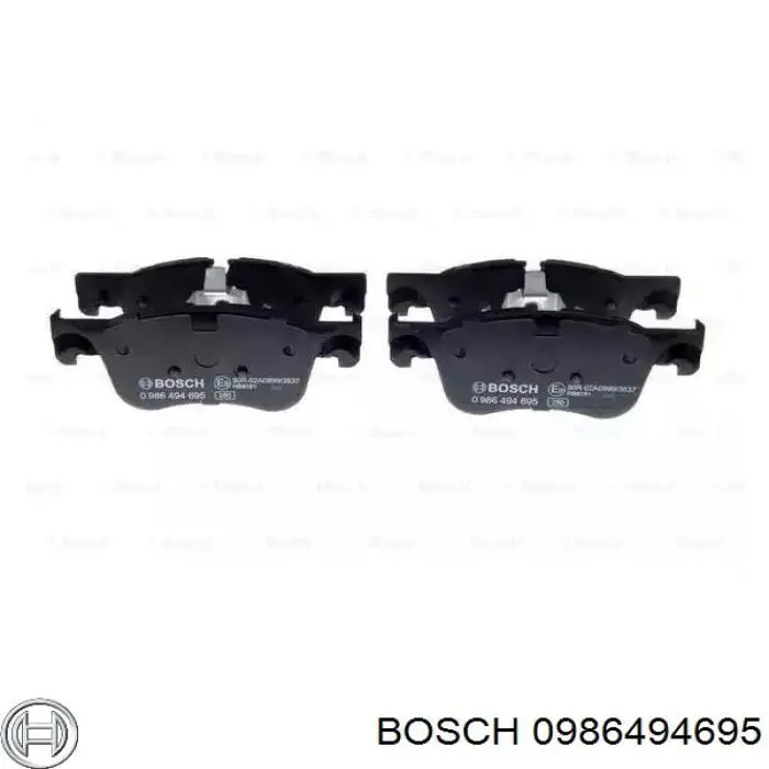 0986494695 Bosch sapatas do freio dianteiras de disco