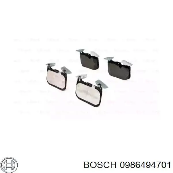 Передние тормозные колодки 0986494701 Bosch