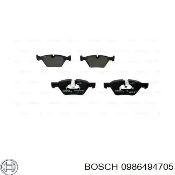 Передние тормозные колодки 0986494705 Bosch