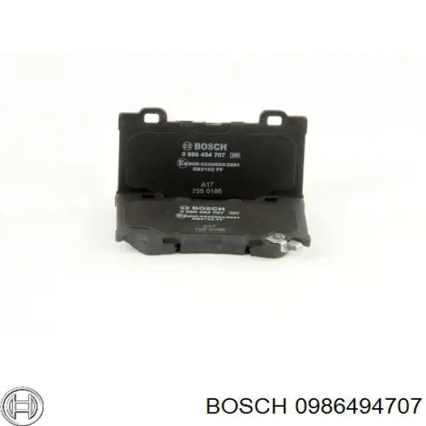 Передние тормозные колодки 0986494707 Bosch