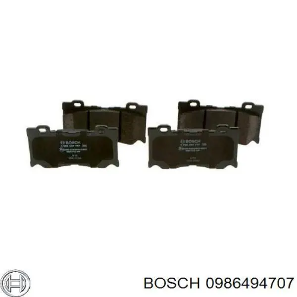Колодки гальмівні передні, дискові 0986494707 Bosch