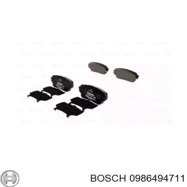 0986494711 Bosch sapatas do freio dianteiras de disco