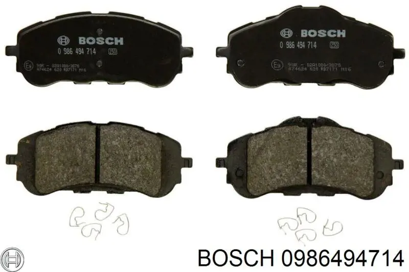 Передние тормозные колодки 0986494714 Bosch