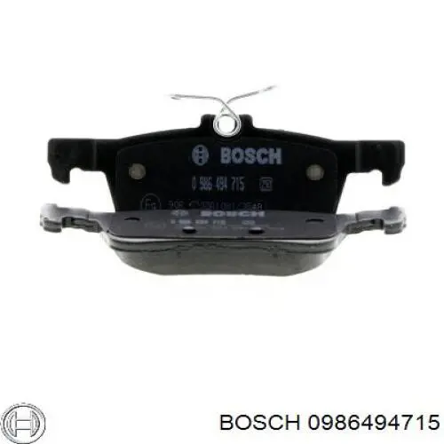 Задние тормозные колодки 0986494715 Bosch