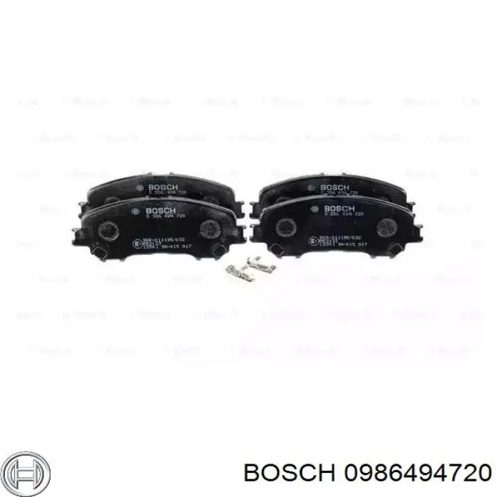 Передние тормозные колодки 0986494720 Bosch