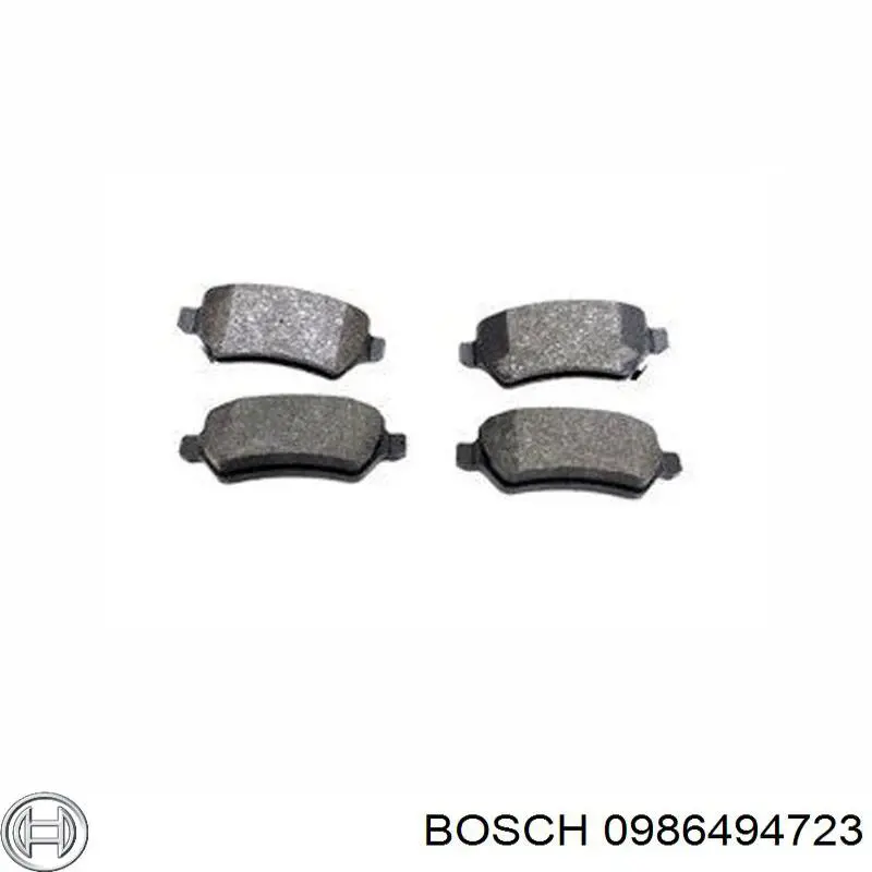 0986494723 Bosch sapatas do freio traseiras de disco