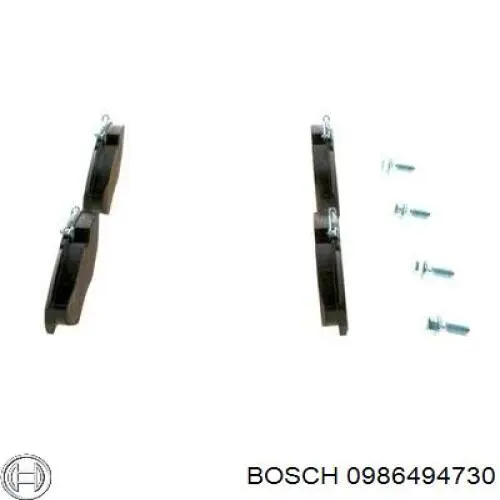 Передние тормозные колодки 0986494730 Bosch