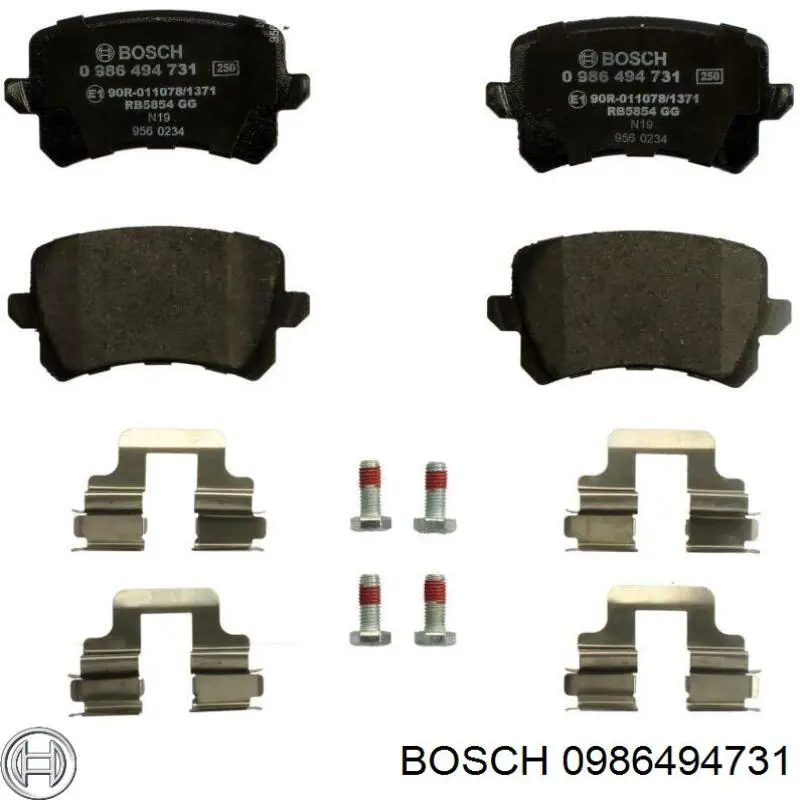 Колодки гальмові задні, дискові 0986494731 Bosch