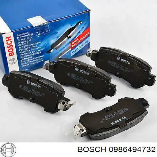 Задние тормозные колодки 0986494732 Bosch