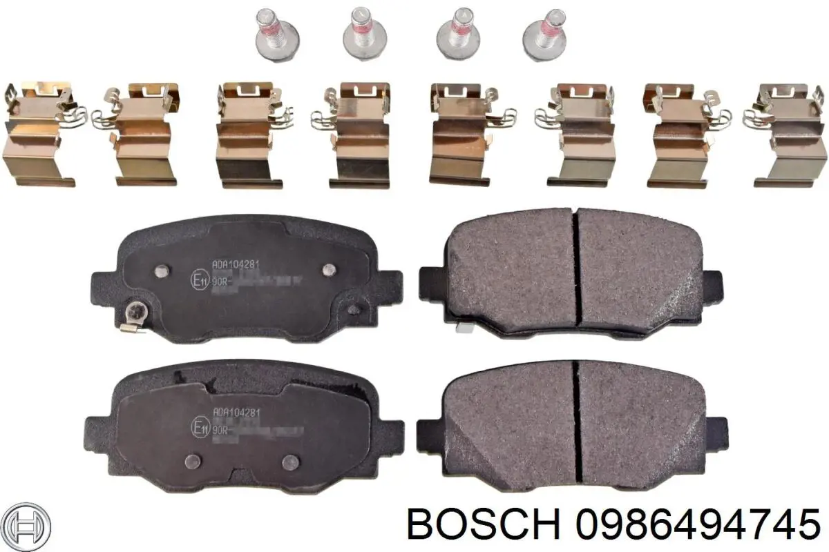 0986494745 Bosch колодки тормозные задние дисковые