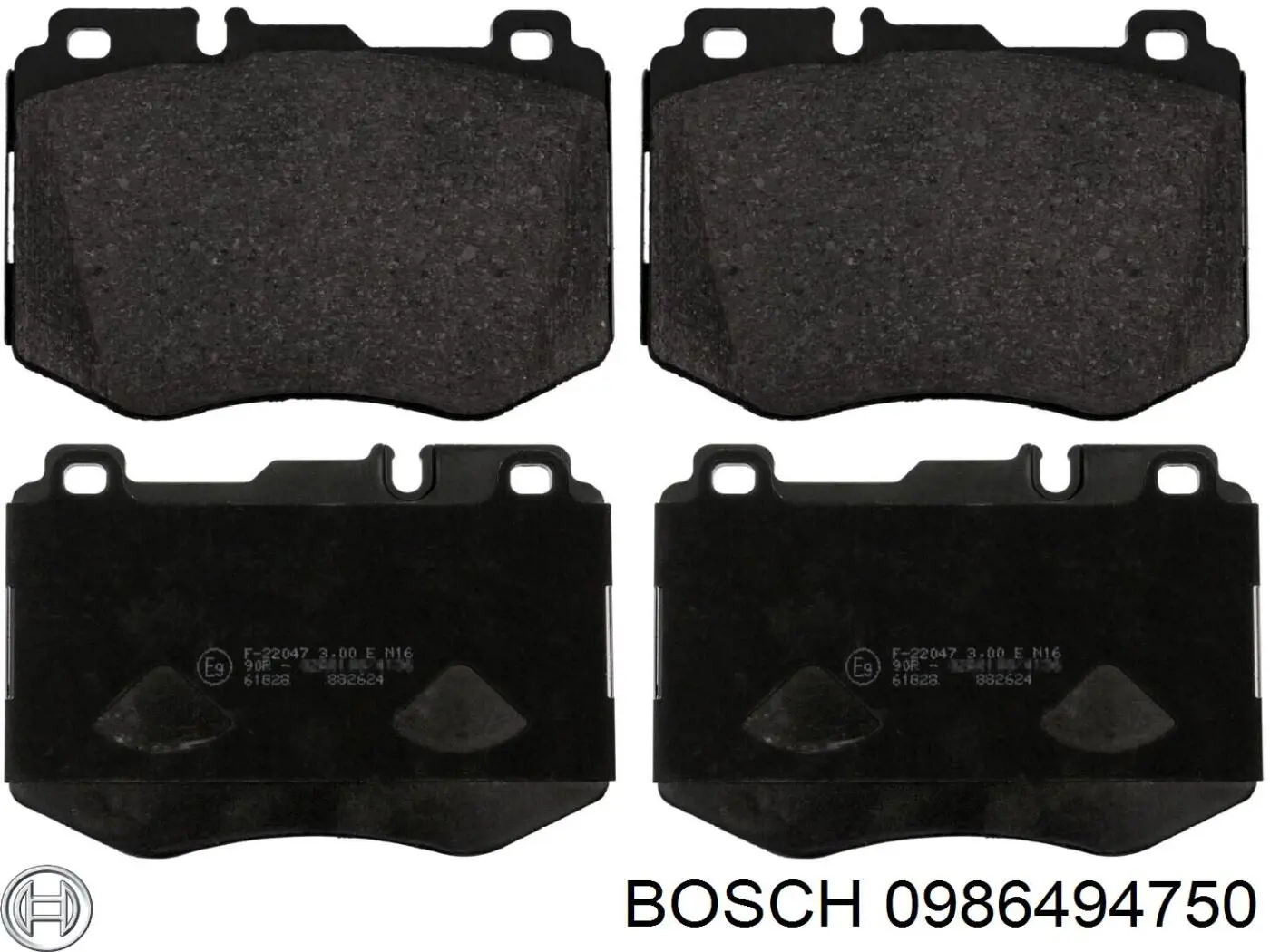 0 986 494 750 Bosch sapatas do freio dianteiras de disco