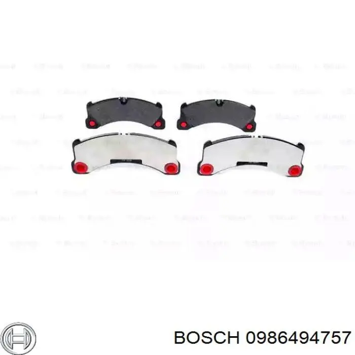 Передние тормозные колодки 0986494757 Bosch