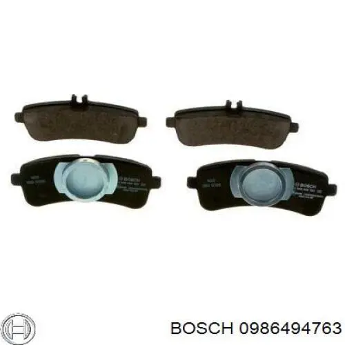 0 986 494 763 Bosch sapatas do freio traseiras de disco