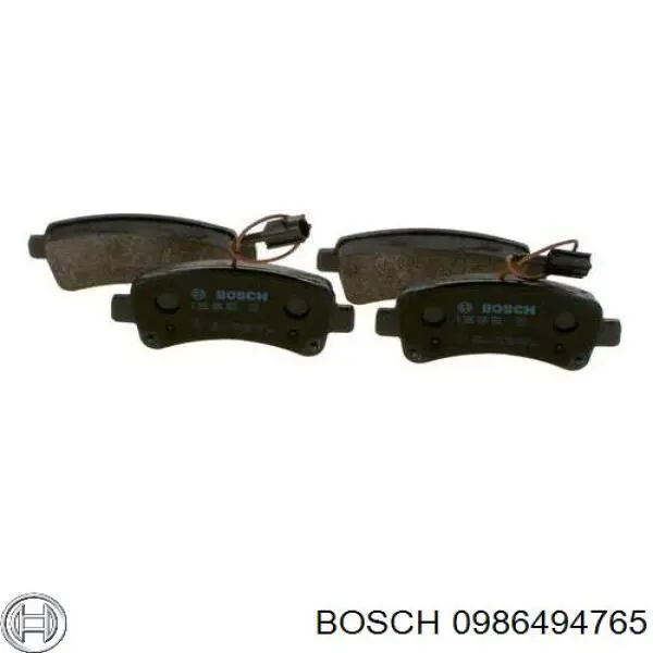 Задние тормозные колодки 0986494765 Bosch