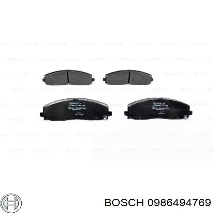 0986494769 Bosch sapatas do freio dianteiras de disco