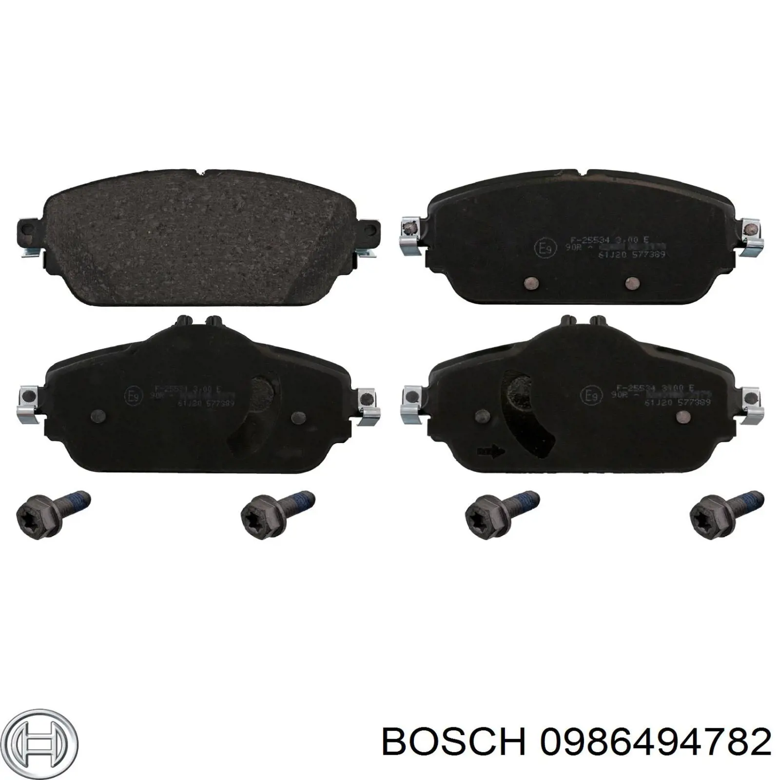 Тормозные колодки Bosch 0986494782