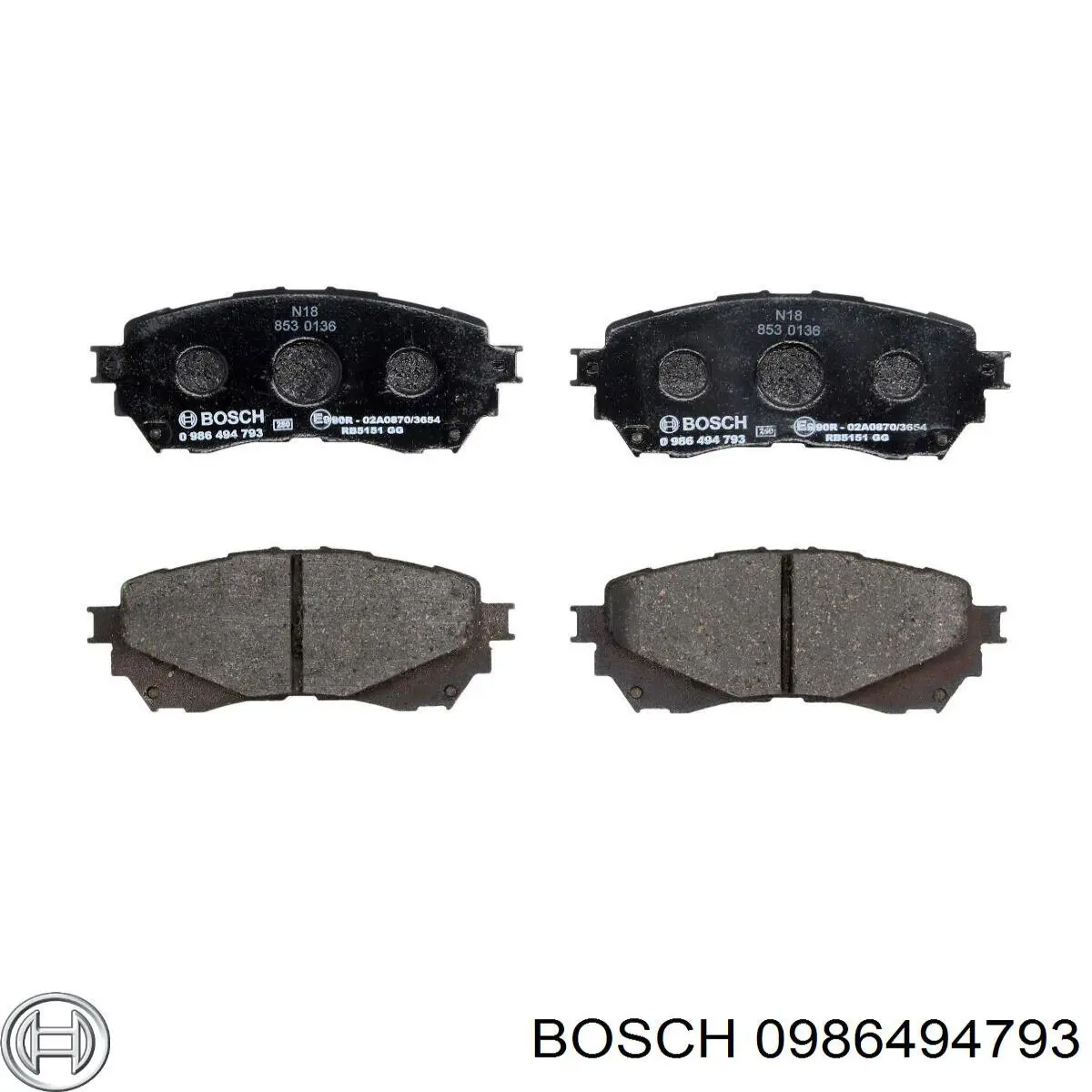 Pastillas de freno delanteras 0986494793 Bosch