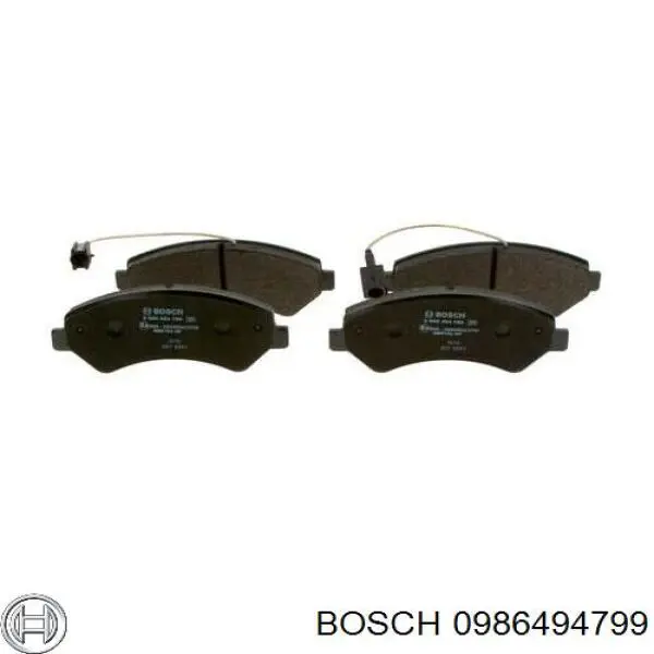 0986494799 Bosch колодки тормозные передние дисковые