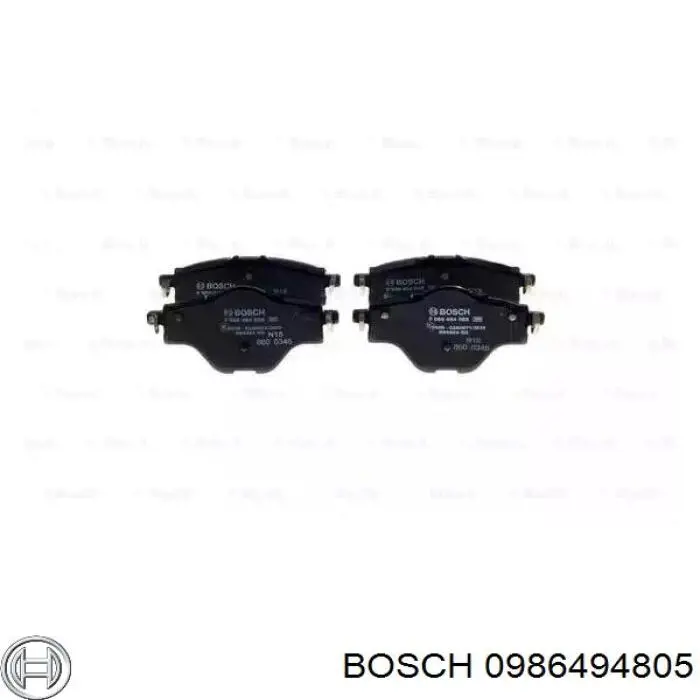 0986494805 Bosch sapatas do freio traseiras de disco