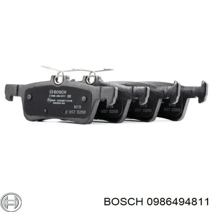 Задние тормозные колодки 0986494811 Bosch