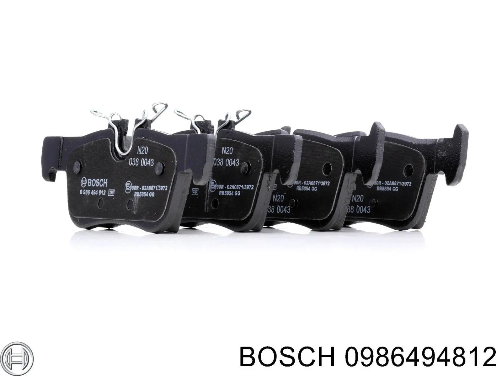 0 986 494 812 Bosch sapatas do freio traseiras de disco